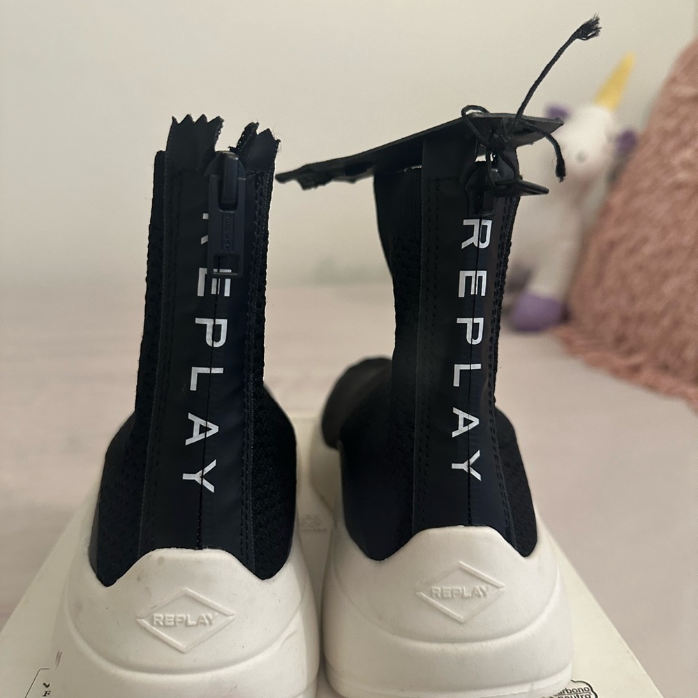 Black and white Replay shoes